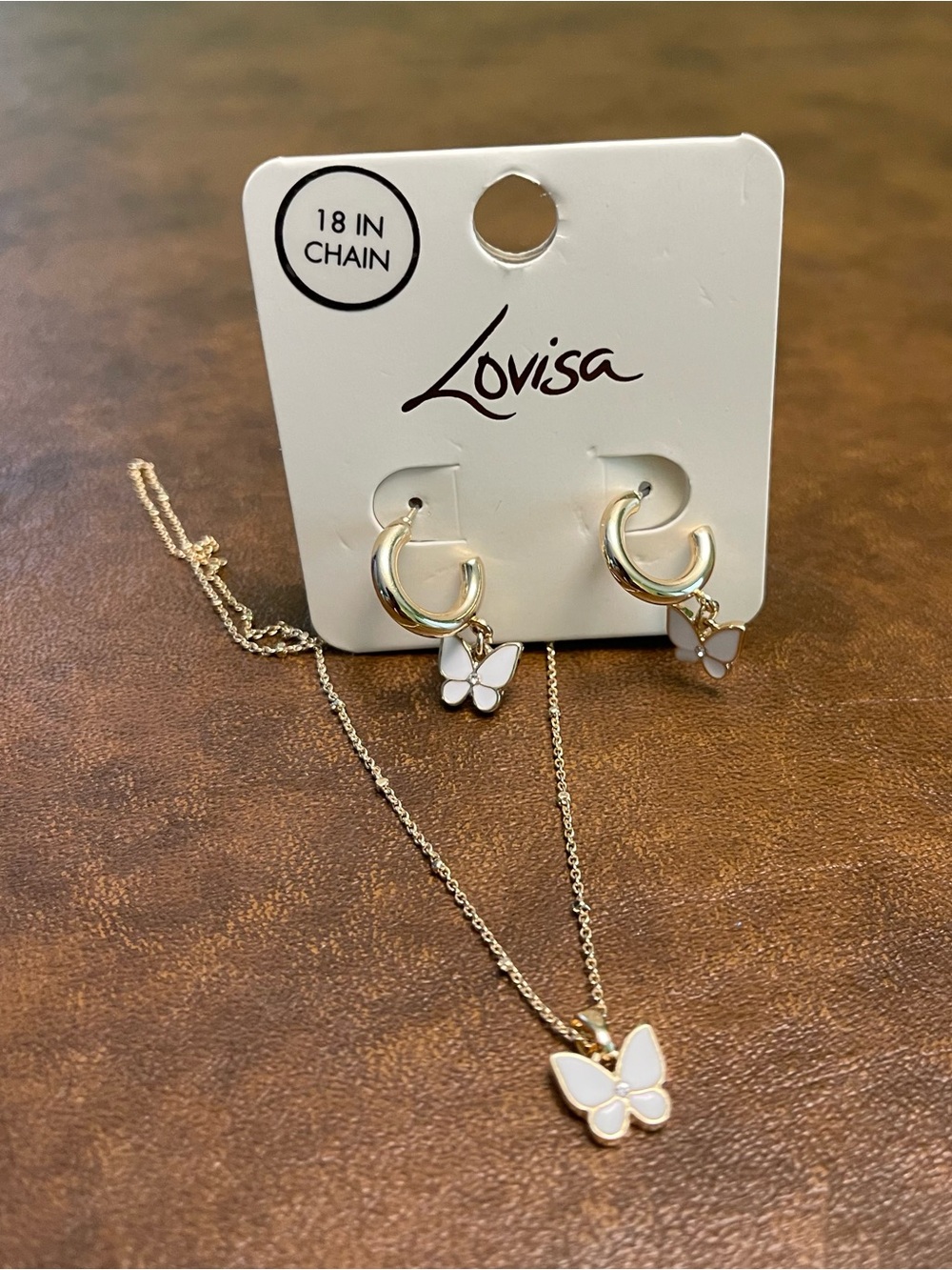 41. LOVISA butterfly jewelry set